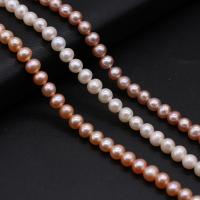 Perlas Redondas Freshwater, Perlas cultivadas de agua dulce, Esférico, Bricolaje, más colores para la opción, 5-5.5mm, Vendido para aproximado 14.17 Inch Sarta