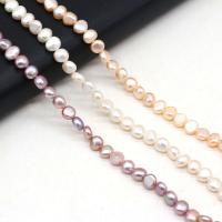 Knap ferskvandskulturperle Beads, Ferskvandsperle, du kan DIY, flere farver til valg, 8-9mm, Solgt Per Ca. 14.17 inch Strand