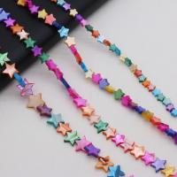 Natural Colored Shell Beads, Star, DIY & different size for choice, mixed colors, Sold Per Approx 15 Inch Strand