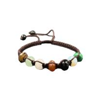 Gemstone Bracelets, Natural Stone, Unisex & faceted, mixed colors, Length:Approx 7.09 Inch, Sold By PC