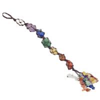 Hanging Ornaments, Natural Stone, Unisex, mixed colors, nickel, lead & cadmium free, 15-20mmx260-280mm, Sold By PC