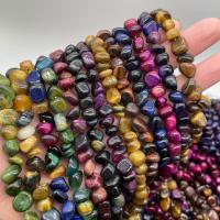 Tiger Eye Beads, poleret, du kan DIY, flere farver til valg, 8x10mm, Solgt Per 14.96 inch Strand