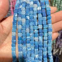 Natural Effloresce Agate Beads,  Square, DIY, more colors for choice, 8mm, Sold Per 14.96 Inch Strand