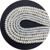 Perles en coquillage blanc naturel, coquille, abaque, DIY & normes différentes pour le choix, blanc, Vendu par 14.96 pouce brin