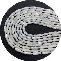 Perles en coquillage blanc naturel, coquille, larme, DIY & normes différentes pour le choix, blanc, Vendu par 14.96 pouce brin