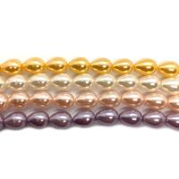 Peties perles de la mer du sud, coquille, larme, poli, DIY, plus de couleurs à choisir, 8x12mm, Longueur:14.96 pouce, Vendu par PC