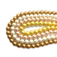 South Sea Shell perler, Runde, poleret, du kan DIY, flere farver til valg, 6-12mm, Længde 14.96 inch, Solgt af PC