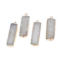 Resin Pendant Brass with Resin Rectangle white Sold By PC