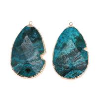 Bijoux Pendentifs en pierres gemmes, laiton, avec pierre gemme, larme, couleurs mélangées, 58x35x10mm, Vendu par PC
