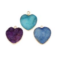 Resin Pendant Brass with Resin Heart Sold By PC
