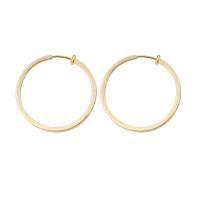 Brass Earring Clip Donut plated Unisex 35mm Sold By PC
