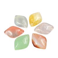 Gemstone Pendants Jewelry, Natural Stone, petals, polished, different materials for choice, more colors for choice, 19-20mm, Sold By PC