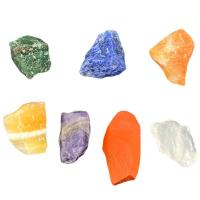 Regenbogen-Stein Dekoration, Klumpen, unisex, gemischte Farben, 15-40mm, ca. 7PCs/setzen, verkauft von setzen
