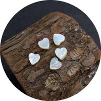 Natural White Shell Beads Heart DIY white 6mm Sold By PC