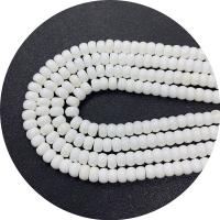 Perles en coquillage blanc naturel, coquille blanche, rondelle, DIY, blanc, 5x8mm, Vendu par 14.96 pouce brin