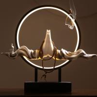 Backflow Incense Burner White Porcelain handmade for home and office & durable & with LED light Sold By PC