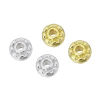 Perles intercalaires en alliage de zinc, Plaqué d'or, plus de couleurs à choisir, 6x6x3mm, Vendu par PC