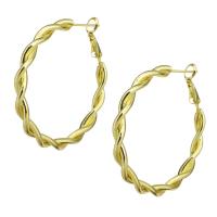 Brass Hoop Earring real gold plated for woman Sold By Pair