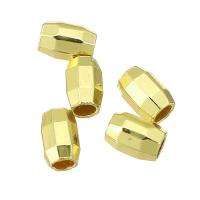 Grânulos de jóias de latão, cobre, banhado a ouro genuino, Mais cores pare escolha, 5x4x4mm, Buraco:Aprox 3mm, vendido por PC