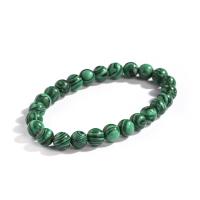 Malachite bracelet, unisexe & protection contre les radiations, vert, 8mm, Vendu par Environ 19 cm brin