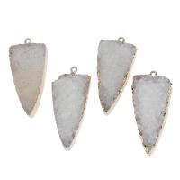 Resin Pendant Brass with Resin Triangle white Sold By PC