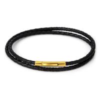 Bracelets cordon PU, cuir PU, avec acier inoxydable, Placage, bijoux de mode, plus de couleurs à choisir, 180x3mm, Vendu par PC