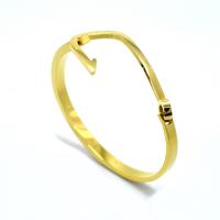 Stainless Steel Bangle, plated, fashion jewelry, more colors for choice, 50x60mm, Sold By PC