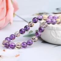 Ametrine Beads Round DIY mixed colors Sold Per Approx 15.35 Inch Strand