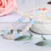 Chalzedon Perle, rund, DIY & verschiedene Größen vorhanden, gemischte Farben, verkauft per ca. 15 ZollInch Strang