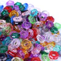 Resin European Beads, Round, DIY & faceted, mixed colors, 5x13mm, 100PCs/Bag, Sold By Bag