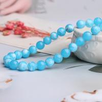 calcedôniavariedade de sílica grânulos, miçangas, Roda, DIY & tamanho diferente para a escolha, azul, vendido para Aprox 14.17 inchaltura Strand