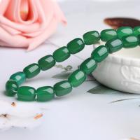 Natürliche grüne Achat Perlen, Grüner Achat, DIY & verschiedene Größen vorhanden, grün, verkauft per ca. 15 ZollInch Strang