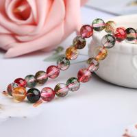 Crackle Quartz Beads, Round, DIY & different size for choice, mixed colors, Sold Per Approx 15.35 Inch Strand
