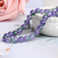 Chalcedony Beads Round DIY mixed colors Sold Per Approx 15.35 Inch Strand