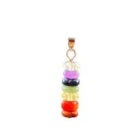 Natural Stone Pendant, Unisex, mixed colors, 40mm, Sold By PC