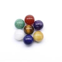 Natuursteen bal Sphere, Ronde, gepolijst, gemengde kleuren, 80x70mm, Ca 8pC's/box, Verkocht door box
