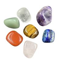 Natural Stone Decoration, Nuggets, polished, Unisex, mixed colors, 21x23mm, Approx 7PCs/Set, Sold By Set