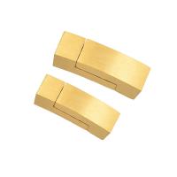 Stainless Steel Magnetic Clasp, gold color plated, 22.92x7.57mm, Sold By PC