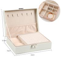 Multifunctional Jewelry Box, PU Leather, Rectangle, detachable & for woman, more colors for choice, 220x160x65mm, Sold By PC
