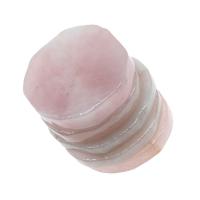 Rose Quartz Κρεμαστό κόσμημα, καμία τρύπα, ροζ, 43x43x9mm, Sold Με PC