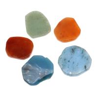 Gemstone Pendants Jewelry, no hole, more colors for choice, 55x53x8mm, Sold By PC