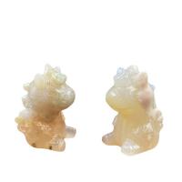 Cherry Blossom Agate Decoration, Unicorn, Carved, light pink, 25.40mm, Sold By PC
