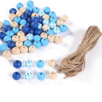 Drvene perle, Drvo, s Konoplja, stoving lakova, možete DIY, više boja za izbor, 16x16mm, 200PC/Torba, Prodano By Torba