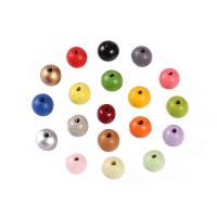 Perles en bois, peinture, DIY, plus de couleurs à choisir, 16x16mm, Trou:Environ 4mm, Vendu par PC
