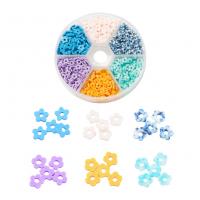 Polymer Clay Gyöngyök, DIY, kevert színek, 80x20mm, Kb 720PC-k/Box, Által értékesített Box