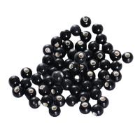 Perles bijoux en porcelaine, DIY, noire, Vendu par sac