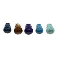 Gemstone Half Hole Bead, Calabash, DIY, more colors for choice, 21x16x16mm, Sold By PC