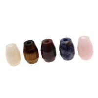 Gemstone Half Hole Bead, DIY, more colors for choice, 23x16x16mm, Sold By PC