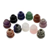 Полудрагоценный камень Половина отверстия шарик, Форма тыквы, DIY, Много цветов для выбора, 22x19x19mm, продается PC