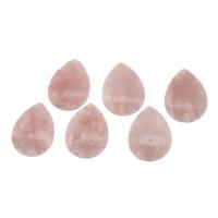 Rose Quartz Pendant, Teardrop, no hole, pink, 40x30x7mm, Sold By PC